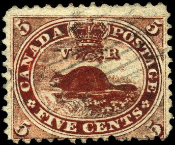 This macro photo of an 1859 Canadian 5 cent Beaver stamp was taken by photographer Stan Sheb.